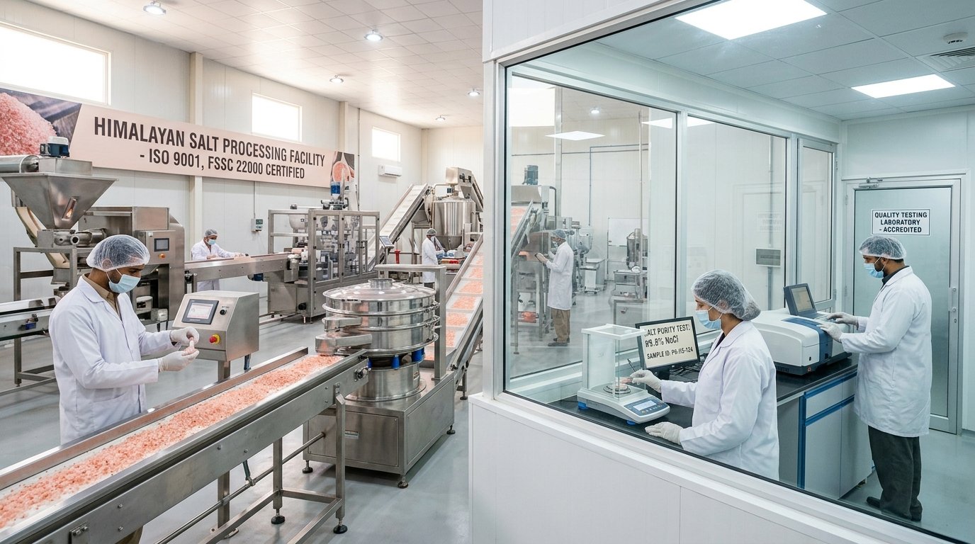 SALTORA Modern Himalayan Pink Salt Processing Facility & ISO Laboratory