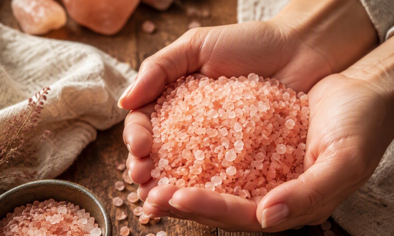 Authentic Pakistani pink salt crystal examination